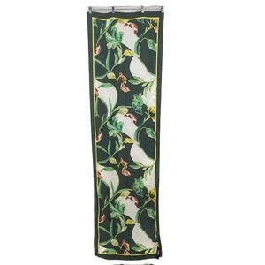 White House Black Market Autumn Leaves Oblong Scarf 20 X 73 Green Wrap‎ Floral